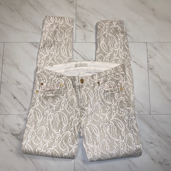 7 For All Mankind Pants - Lace Print Pants